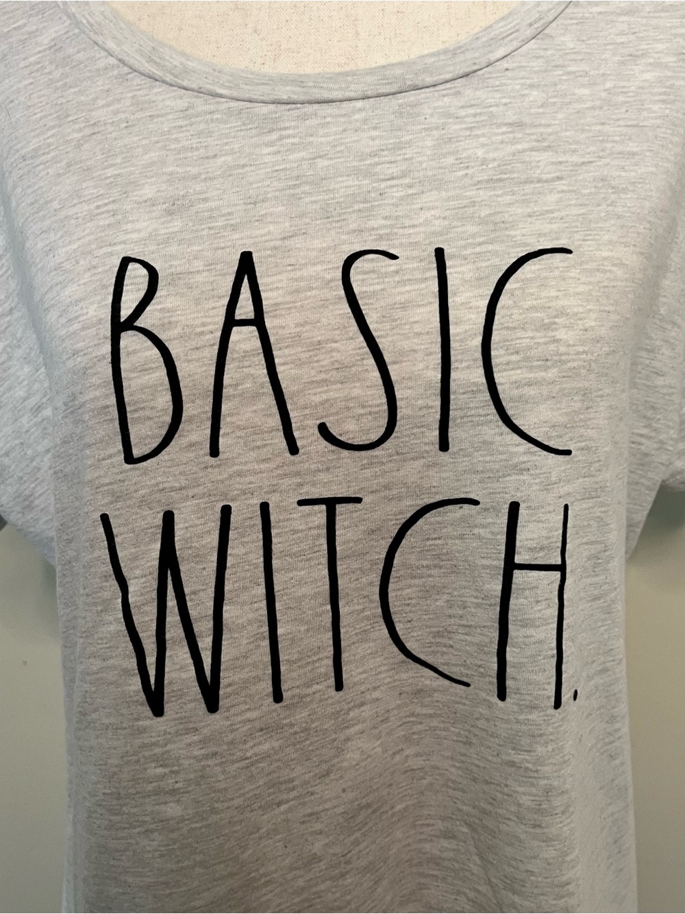 Rae Dunn Gray "BASIC WITCH." Graphic Tee - Picture 3 of 6